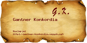 Gantner Konkordia névjegykártya